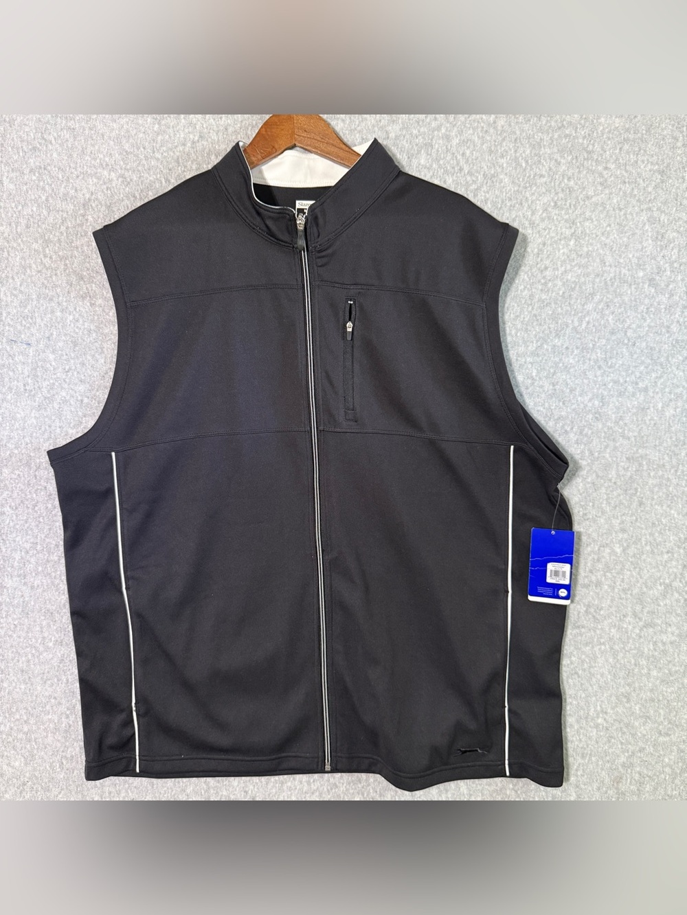 Slazenger Black Vest with White Contrast Piping men’s xxl